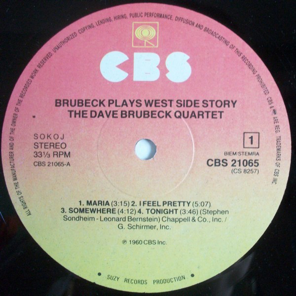 Brubeck*, Previn* - Brubeck Plays West Side Story / Previn Plays My Fair Lady (LP, Comp)