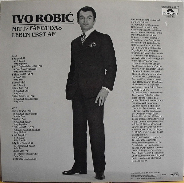 Ivo Robič* - Mit 17 Fängt Das Leben Erst An (LP, Comp)