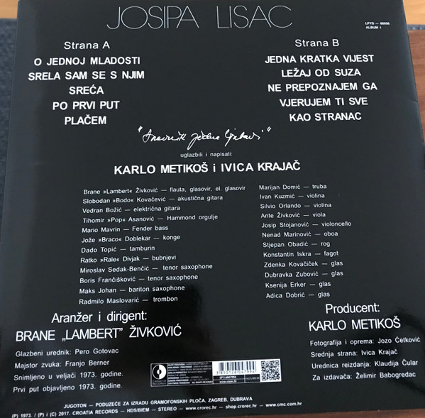 Josipa Lisac - Dnevnik Jedne Ljubavi (LP, Album, RE, RP, Gat)
