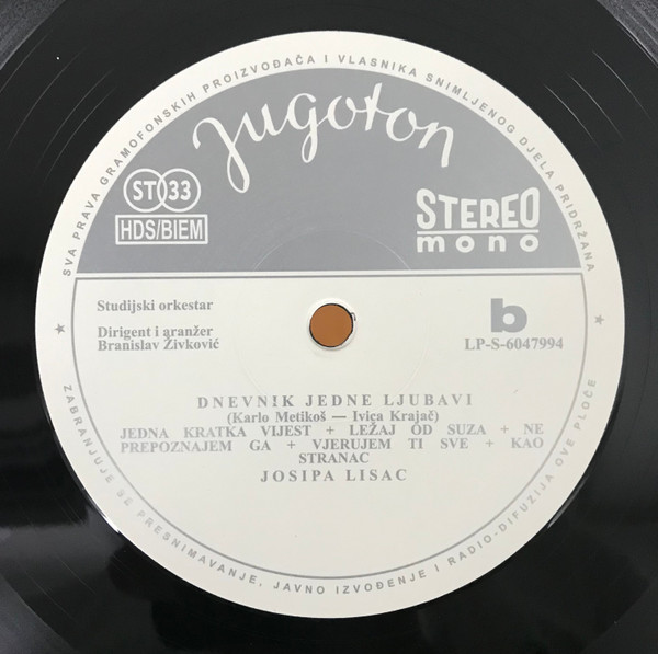 Josipa Lisac - Dnevnik Jedne Ljubavi (LP, Album, RE, RP, Gat)