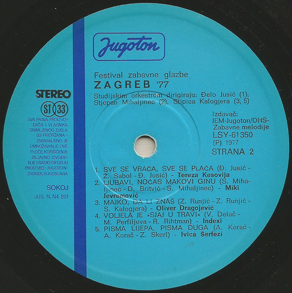 Various - Zagreb 77 (Festival Zabavne Glazbe) (LP, RE)