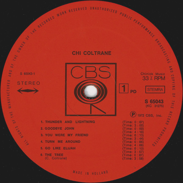 Chi Coltrane - Chi Coltrane (LP, Album)