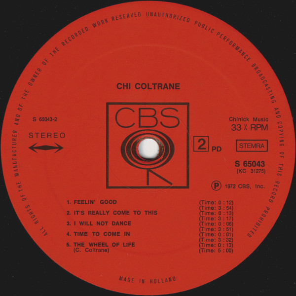 Chi Coltrane - Chi Coltrane (LP, Album)