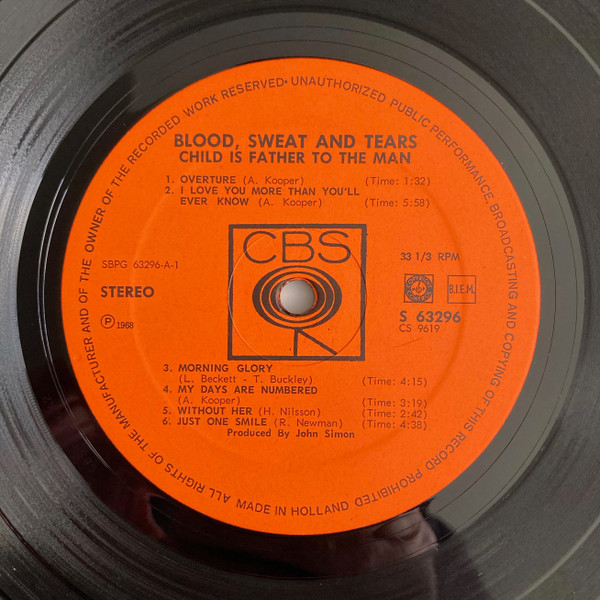 Blood, Sweat And Tears - Child Is Father To The Man (LP, Album, RE)