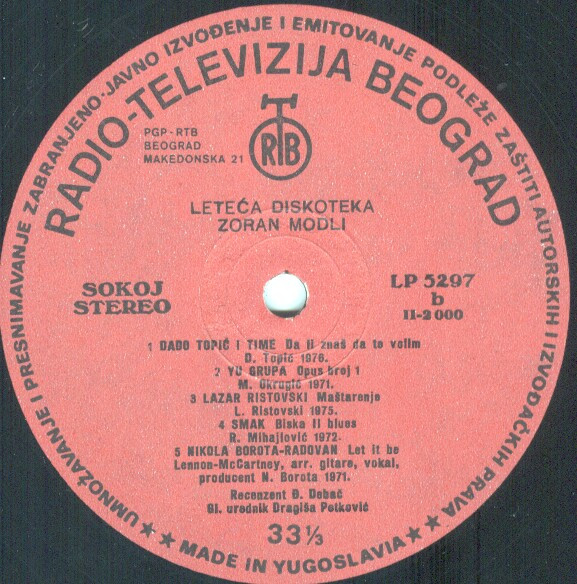 Zoran Modli - Leteća Diskoteka (LP, Comp)