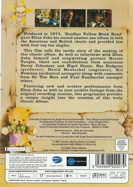 Elton John - Goodbye Yellow Brick Road (DVD-V, PAL)