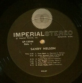 Sandy Nelson - Sandy Nelson Plays Teen Beat (LP, Album)