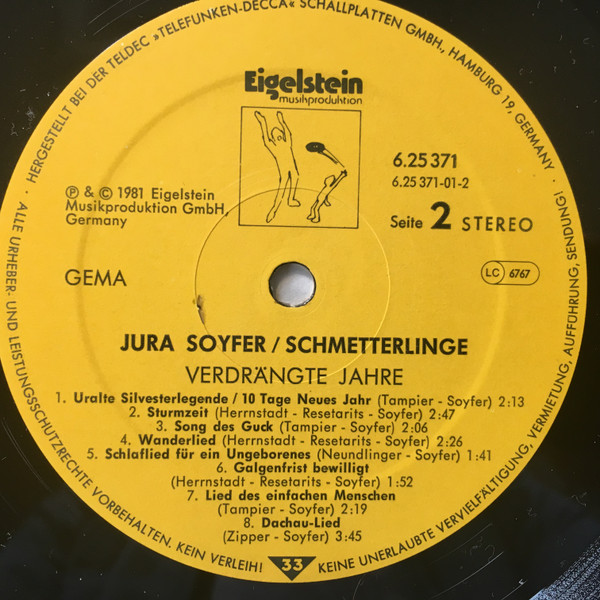 Jura Soyfer / Schmetterlinge - Verdrängte Jahre (LP, Album, RP)