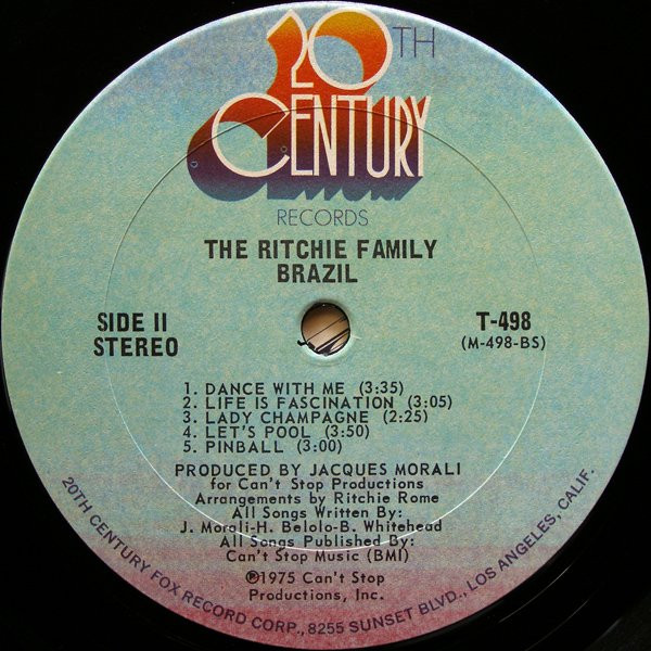 The Ritchie Family - Brazil (LP, Album, P/Mixed)