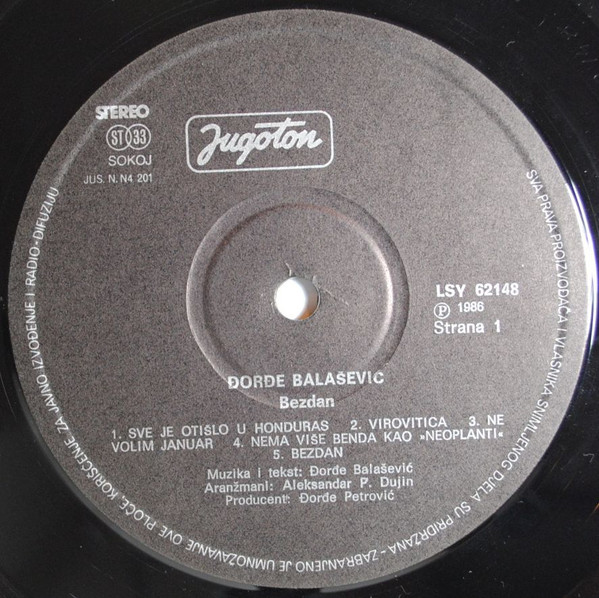Balašević Đ.* - Bezdan (LP, Album, RP)