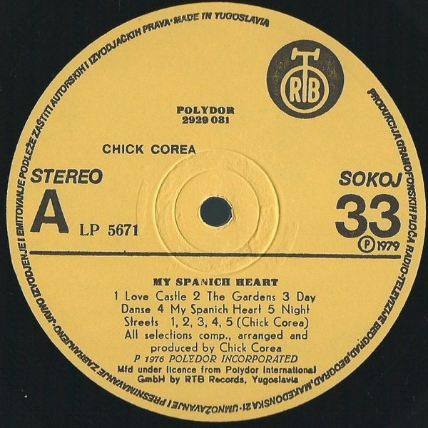 Chick Corea - My Spanish Heart (2xLP, Album, RE, RP)