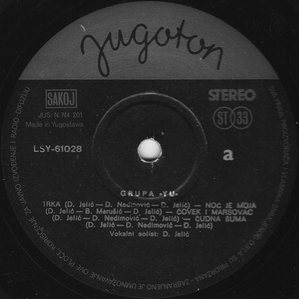 YU Grupa - YU Grupa (LP, Album, RP)