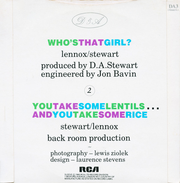 Eurythmics - Who's That Girl? (7