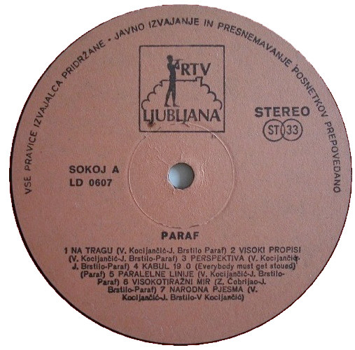 Paraf - A Dan Je Tako Lijepo Počeo (LP, Album)