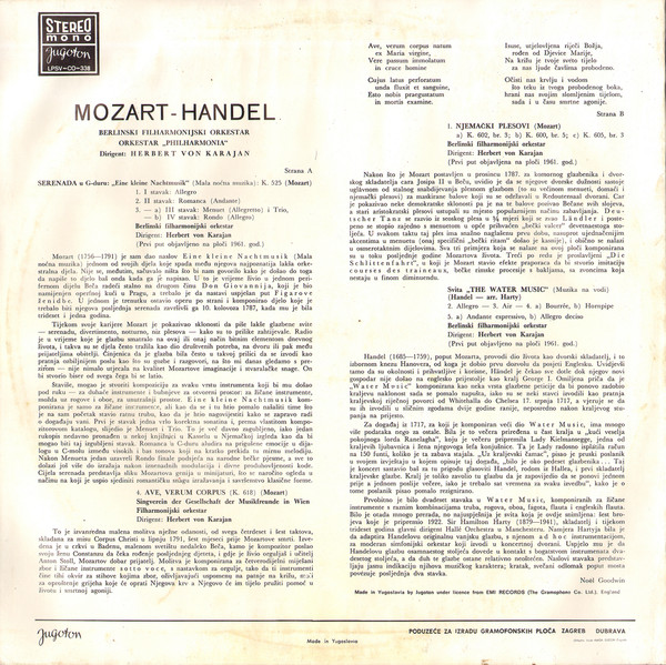 Handel*, Mozart*, Karajan* - Eine Kleine Nachtmusik (LP, Album)