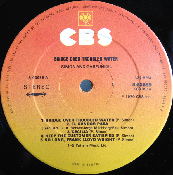 Simon And Garfunkel* - Bridge Over Troubled Water (LP, Album, RE)