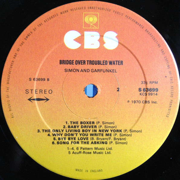 Simon And Garfunkel* - Bridge Over Troubled Water (LP, Album, RE)
