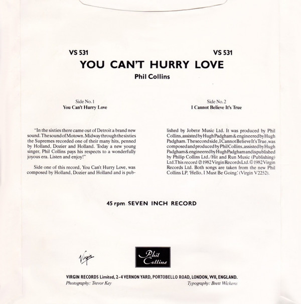Phil Collins - You Can't Hurry Love (7
