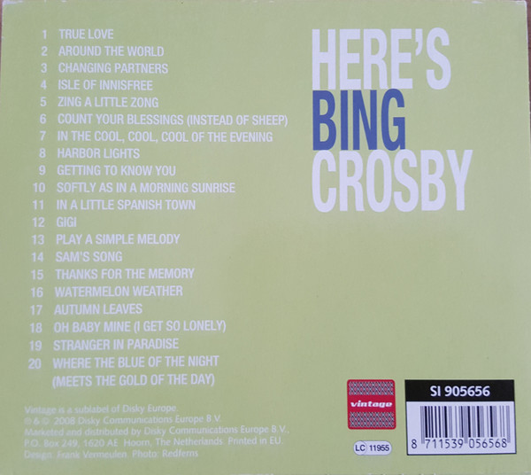 Bing Crosby - Here's Bing Crosby (CD, Comp)