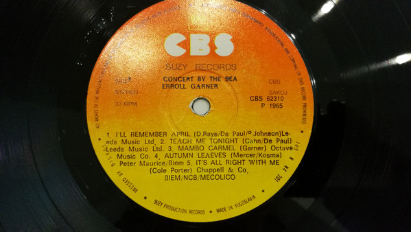 Erroll Garner - Concert By The Sea (LP, Album, Mono, RE)