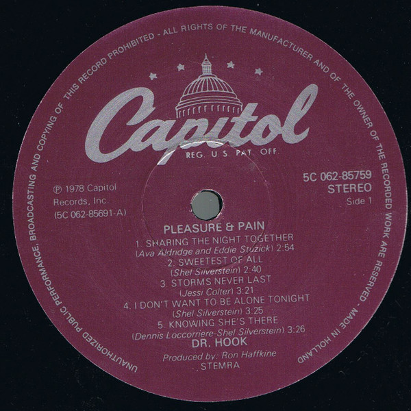 Dr. Hook - Pleasure & Pain (LP, Album)