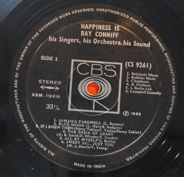 Ray Conniff, His Singers, His Orchestra* - Happiness Is (LP, Album)