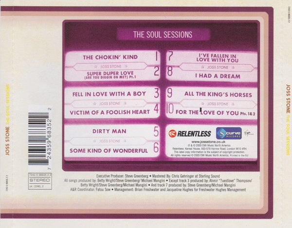 Joss Stone - The Soul Sessions (CD, Album, EMI)