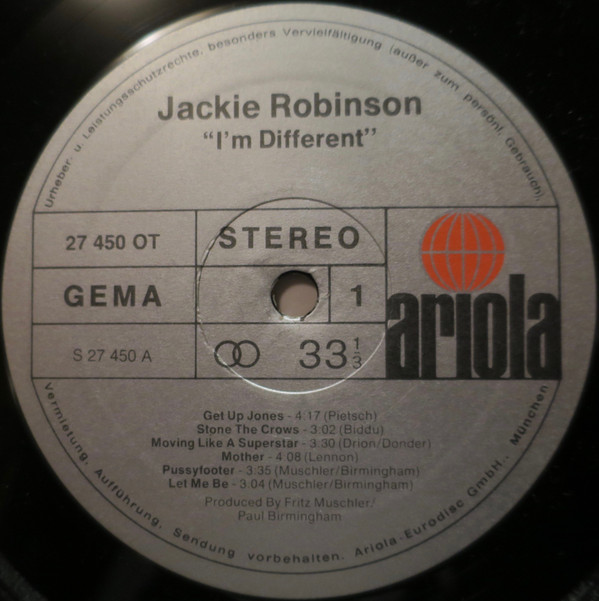 Jackie Robinson - I'm Different (LP, Album)