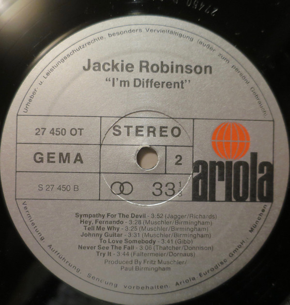 Jackie Robinson - I'm Different (LP, Album)