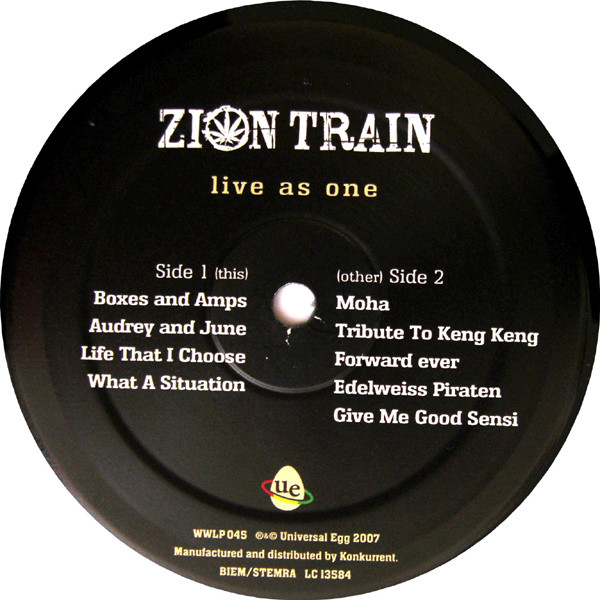 Zion Train - Live As One (2xLP, Album)