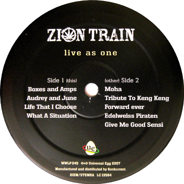 Zion Train - Live As One (2xLP, Album)