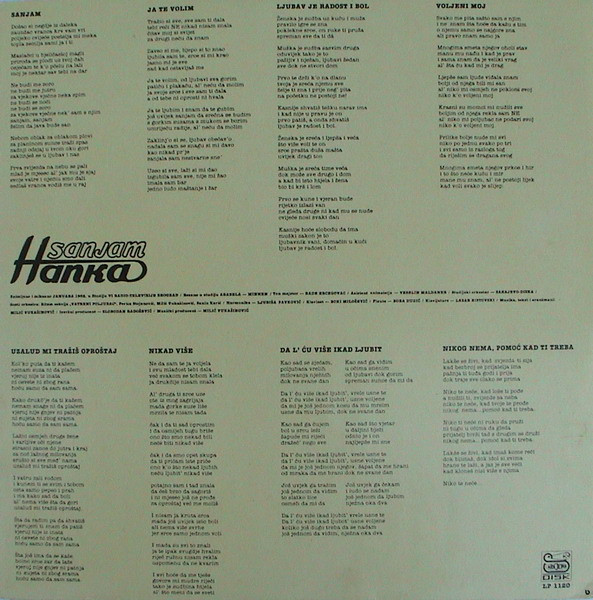 Hanka* - Sanjam (LP, Album)