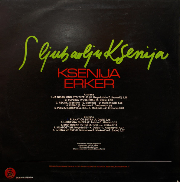 Ksenija Erker - S Ljubavlju Ksenija (LP, Album, Blu)