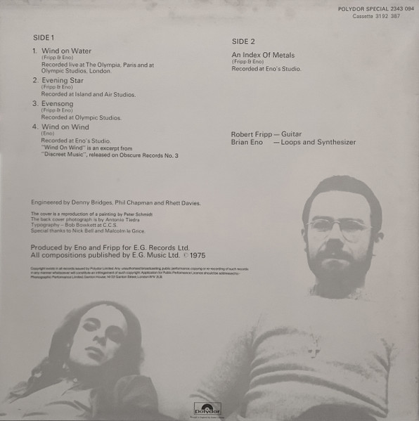 Fripp & Eno - Evening Star (LP, Album, RE)