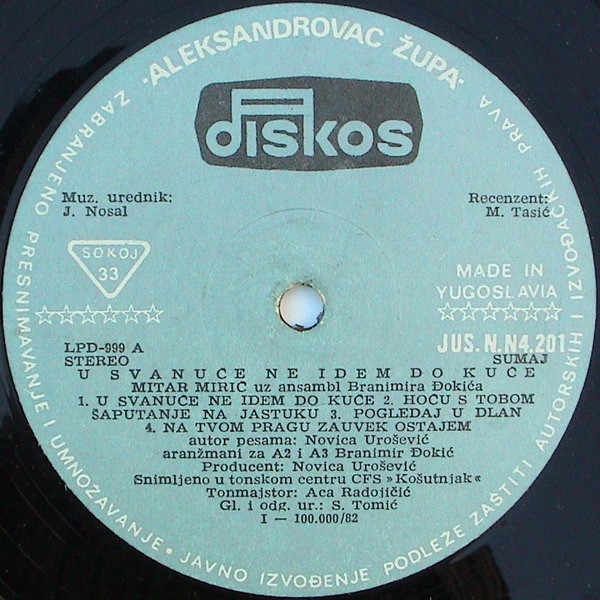 Mitar Mirić - U Svanuće Ne Idem Do Kuće (LP, Album)