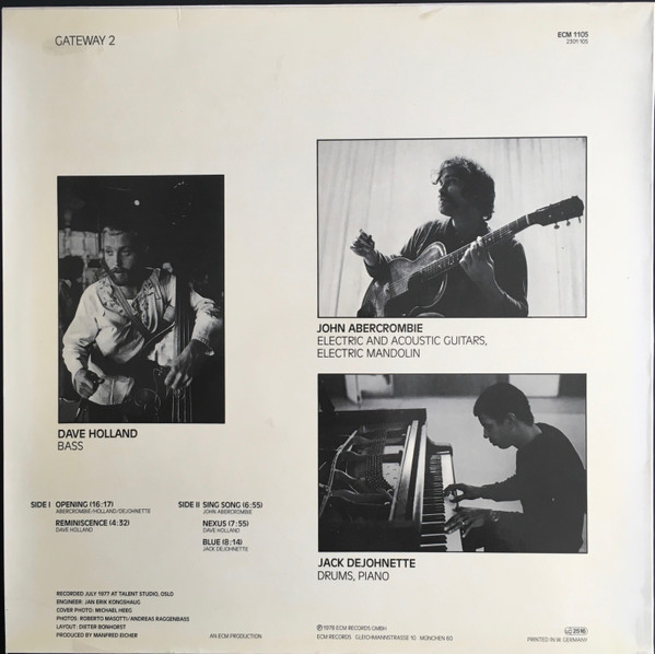 John Abercrombie, Dave Holland, Jack DeJohnette - Gateway 2 (LP, Album)