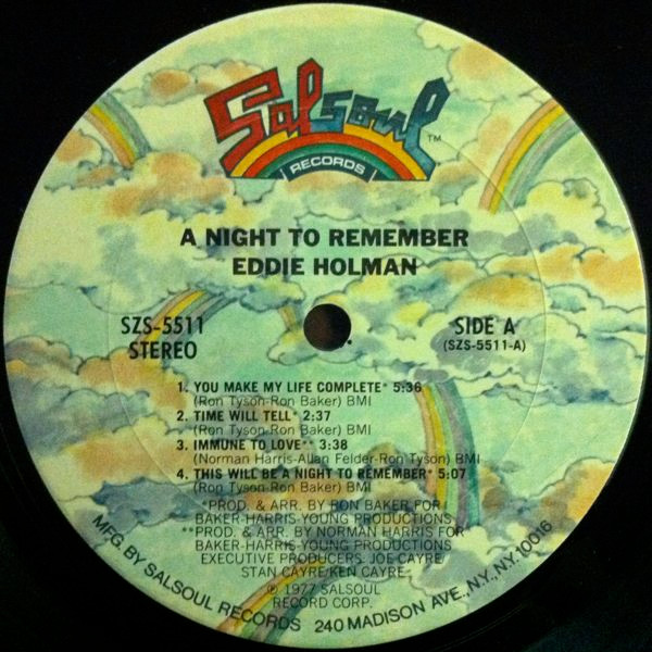 Eddie Holman - A Night To Remember (LP, Album, Ter)