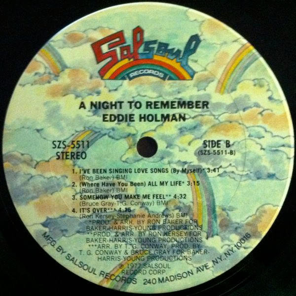 Eddie Holman - A Night To Remember (LP, Album, Ter)