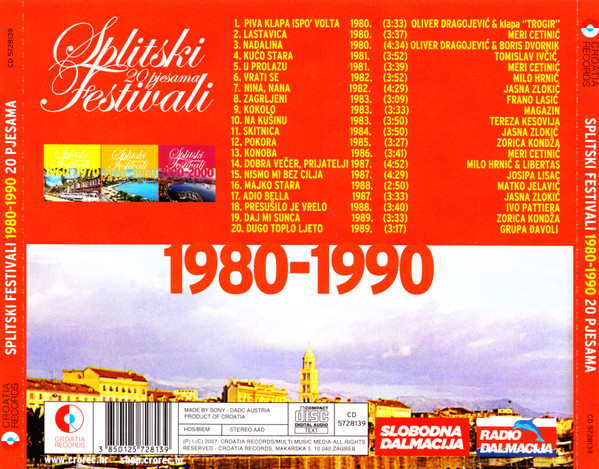Various - Splitski Festivali 1980-1990 (CD, Comp)