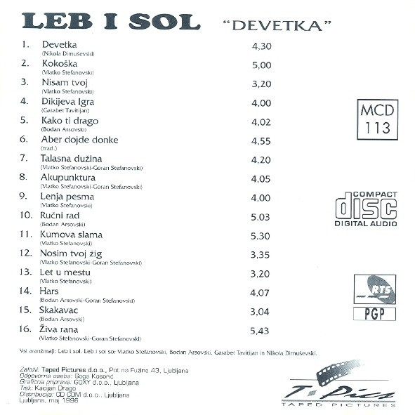 Leb I Sol - Devetka (CD, Comp)