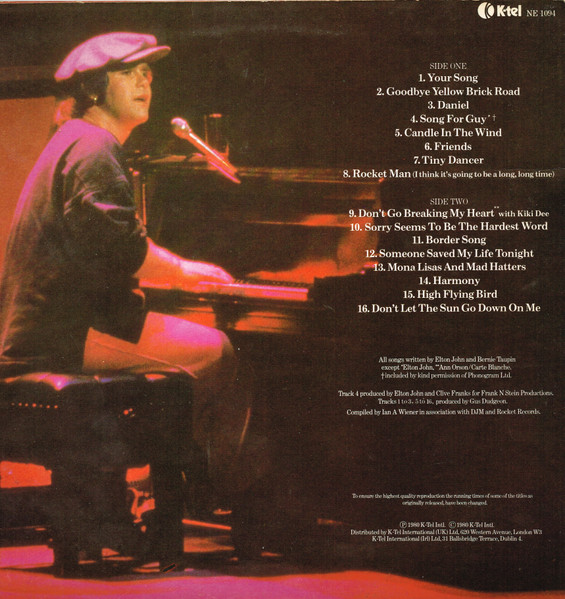 Elton John - The Very Best Of Elton John (LP, Comp, Orl)