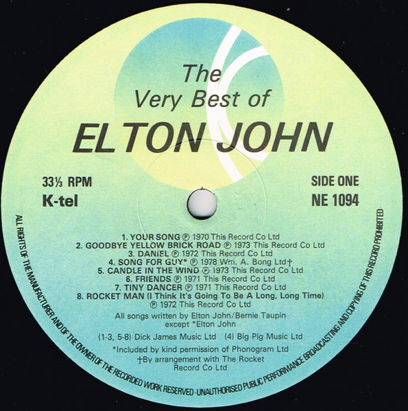 Elton John - The Very Best Of Elton John (LP, Comp, Orl)