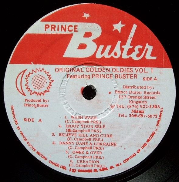 Prince Buster - Prince Buster Record Shack Presents The Original Golden Oldies Vol. 1 (LP, Comp, RE)