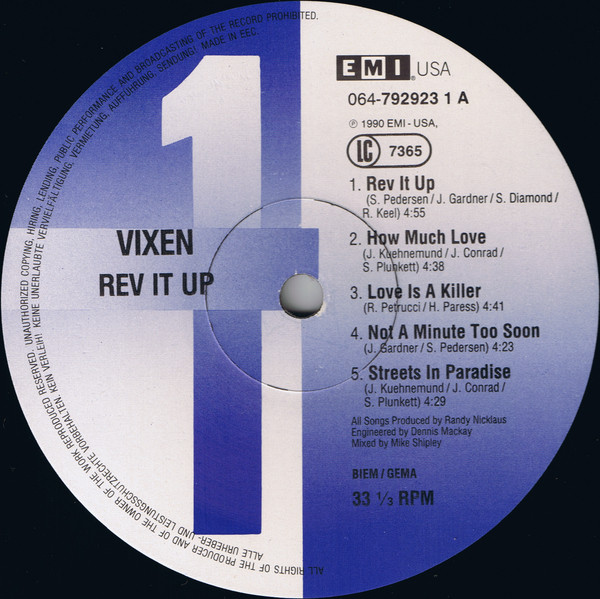 Vixen (2) - Rev It Up (LP, Album)