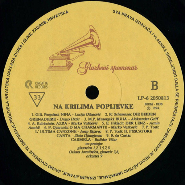 Various - Na Krilima Popijevke (LP, Comp, Mono)