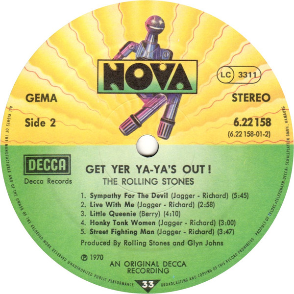 The Rolling Stones - Get Yer Ya-Ya's Out! - The Rolling Stones In Concert (LP, Album, RE)