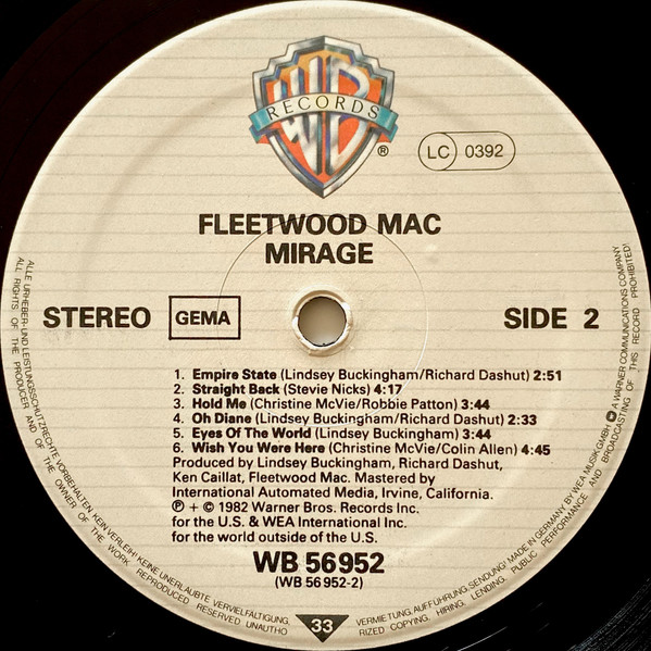 Fleetwood Mac - Mirage (LP, Album)
