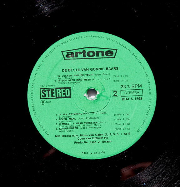 Gonnie Baars - De Beste Van Gonnie Baars (LP, Comp)