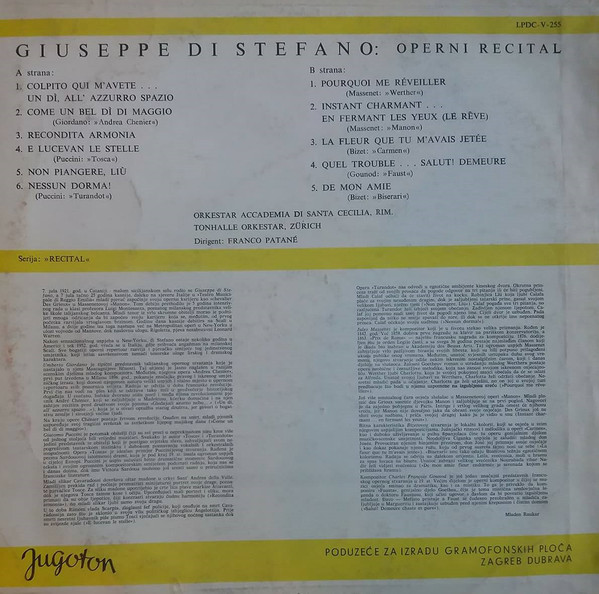 Giuseppe di Stefano - Operni Recital (LP, Album)