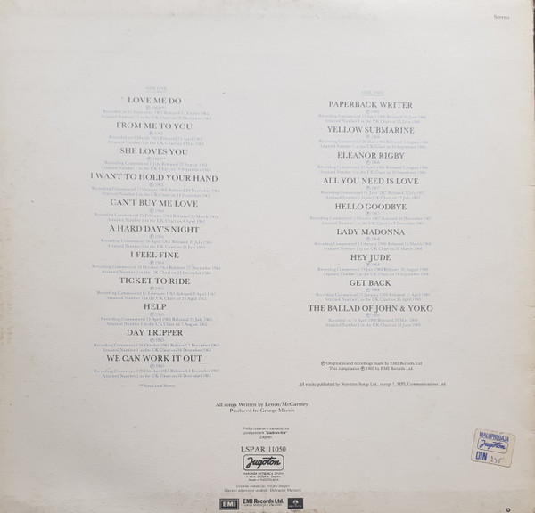 The Beatles - 20 Greatest Hits (LP, Comp)